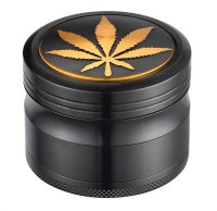 Champ High Grinder Leaf Aluminium Schwarz 63mm