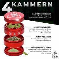 ZEN Vaporizers Grinder Aluminium rot 63mm