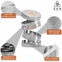 ZEN Vaporizers Grinder Basic silber 49mm