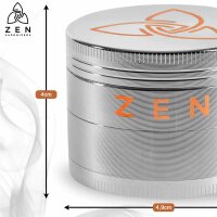 ZEN Vaporizers Grinder Basic silber 49mm