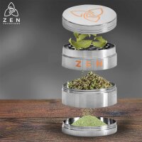 ZEN Vaporizers Grinder Basic silber 49mm