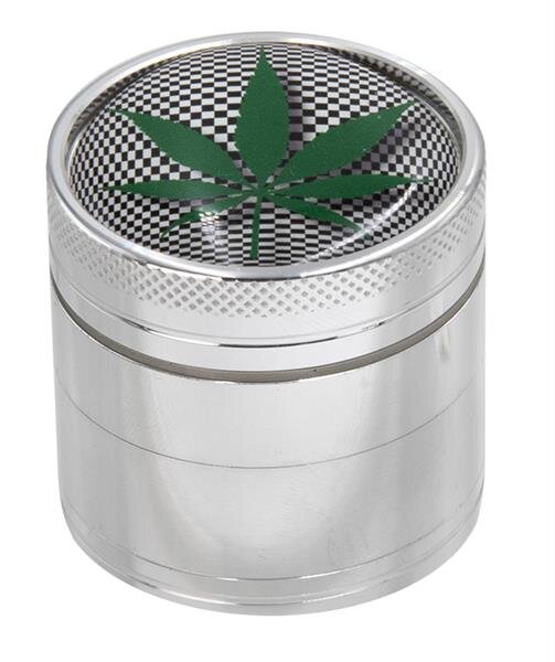 Grinder - Psychedelic Leaf, Aluminium 40mm, 4-tlg.