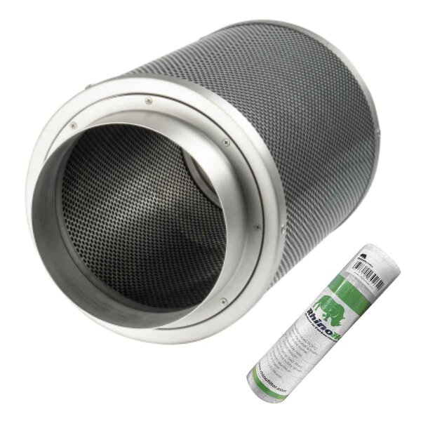 Aktivkohlefilter 200mm x 400mm | Rhino Hobby 800 | 200mm Flansch | 700 - 900m³/h