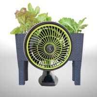 Oszillierender Ventilator | 20 Watt | Standfuß mit Clip und Stangenclip | Garden Highpro