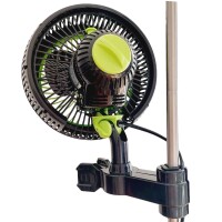 Oszillierender Ventilator | 20 Watt | Standfuß mit Clip und Stangenclip | Garden Highpro