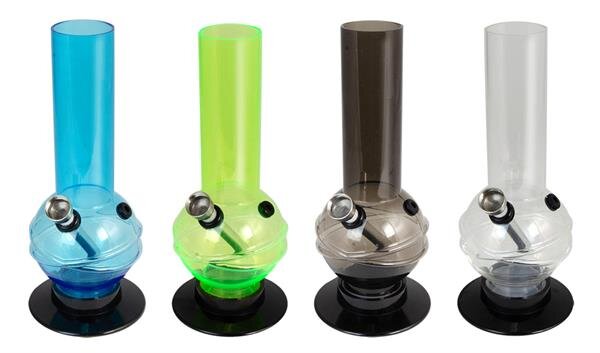 Classic Bong Acryl versch. farbig Ø50mm, H20cm, gerade m. Bauch