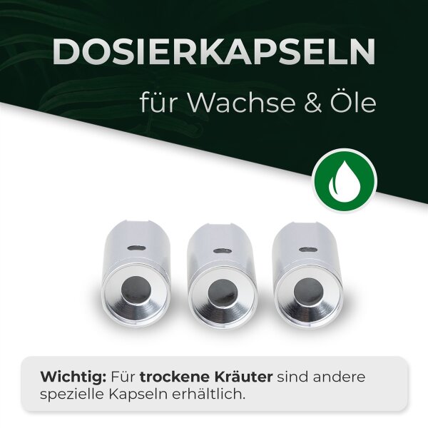 HIZEN 3er Set Kapseln für Wax/Öl - Stilus Mini & Stilus Pro Konduktion