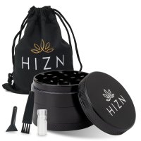 HIZEN Keramik Grinder 4-teilig, Ø 63mm Schwarz