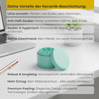 HIZEN Keramik Grinder 4-teilig, Ø 63mm Mint