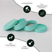 HIZEN Keramik Grinder Mint Ø 63mm, 4-teilig