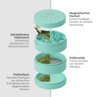 HIZEN Keramik Grinder Mint Ø 63mm, 4-teilig
